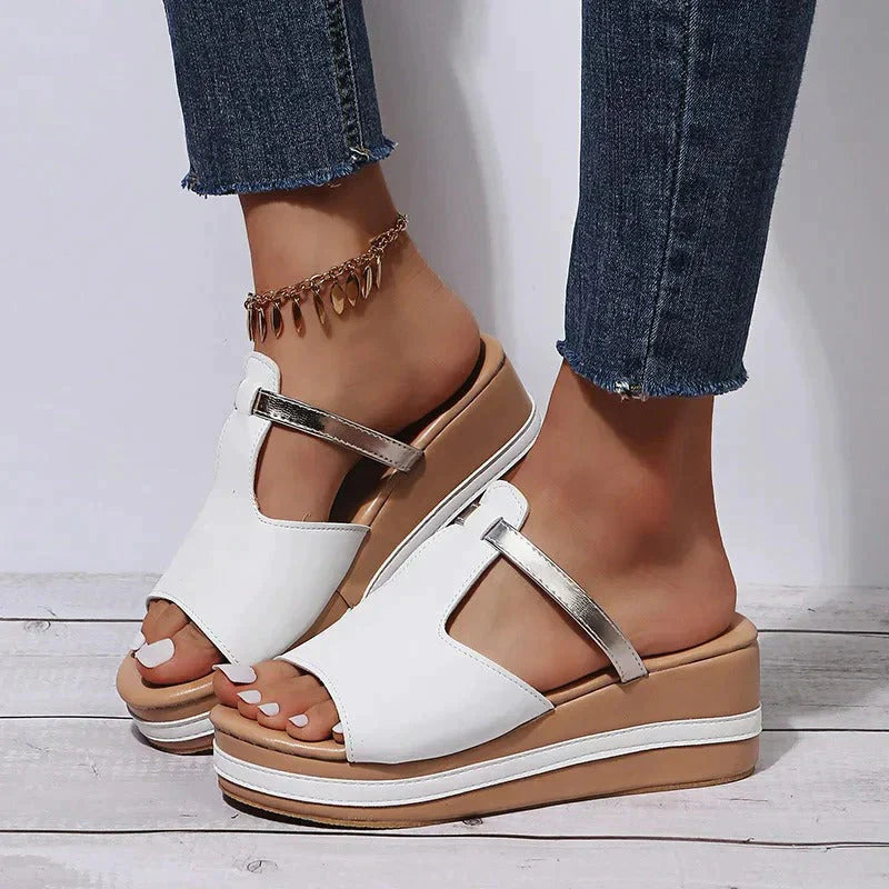 Cut-Out Strap Open Toe Platform Sandals