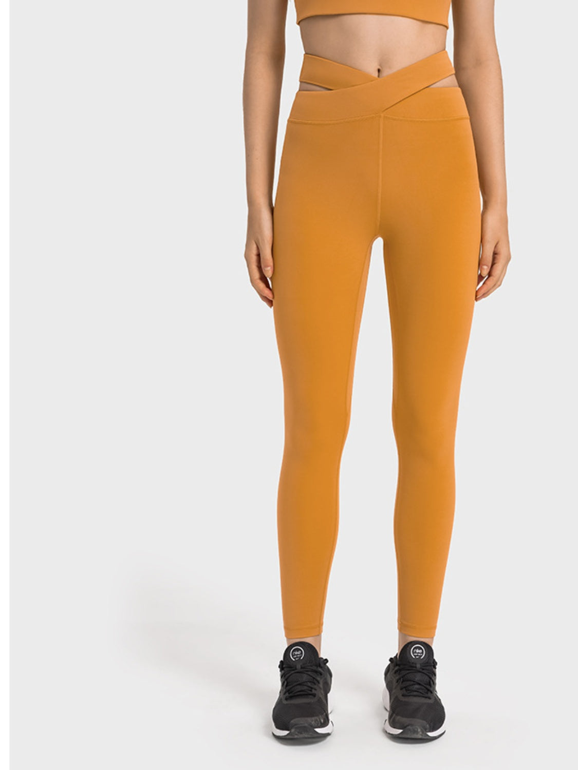 Womens crisscross cutout sports leggings