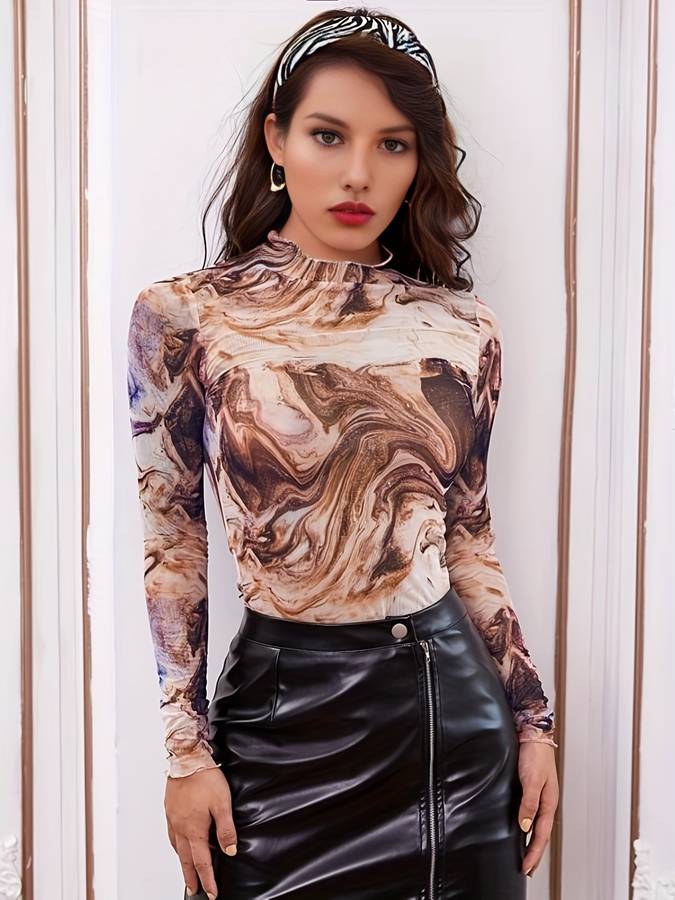 Women's marble sweater