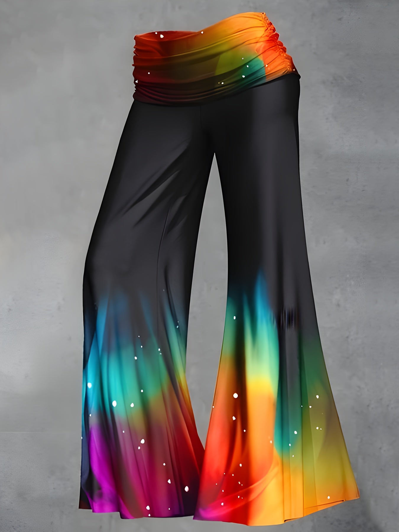 Sleeveless gradient waist t-shirt and wide-leg pants set for women