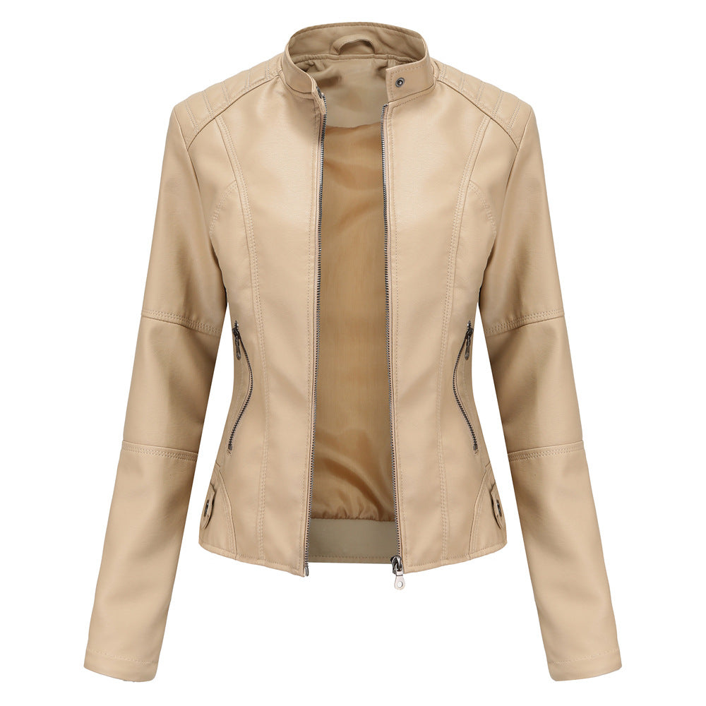 Women's chic leather jacket