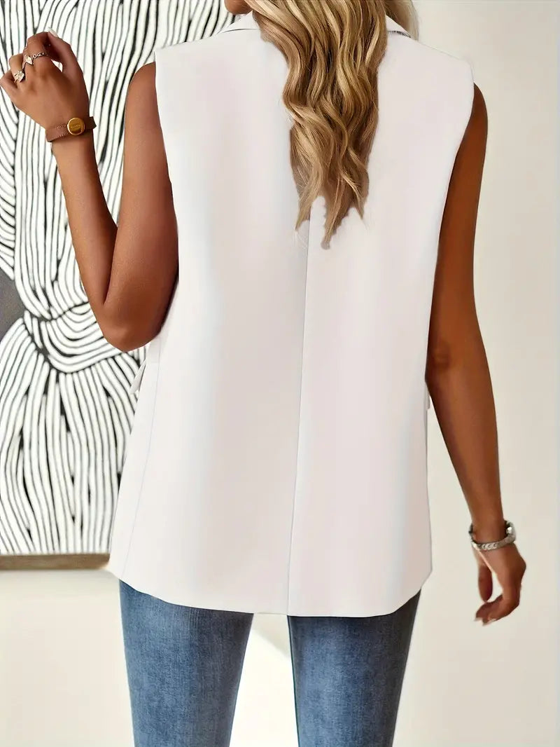Women’s plain sleeveless blazer
