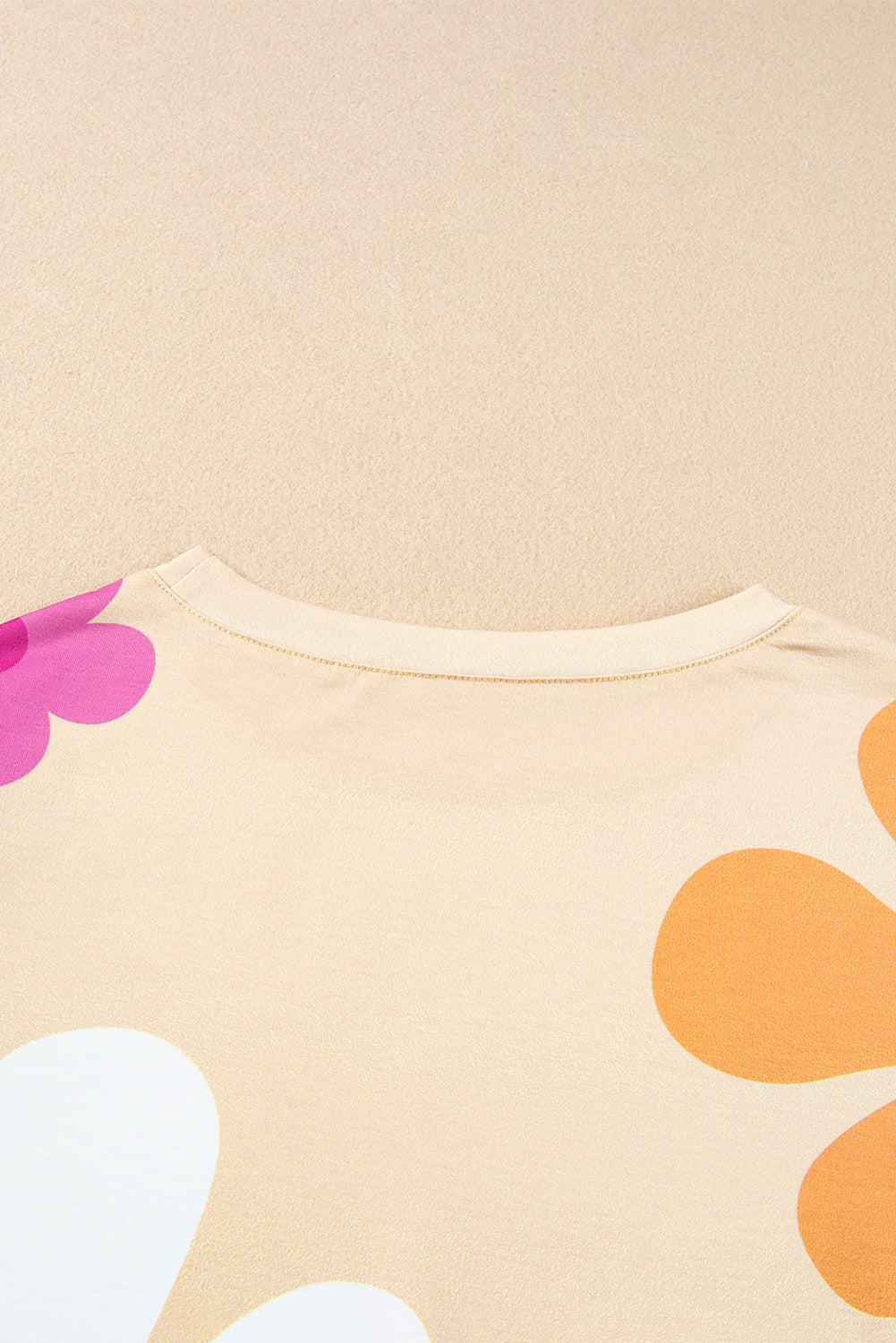 Floral print casual shirt with crew neck for women