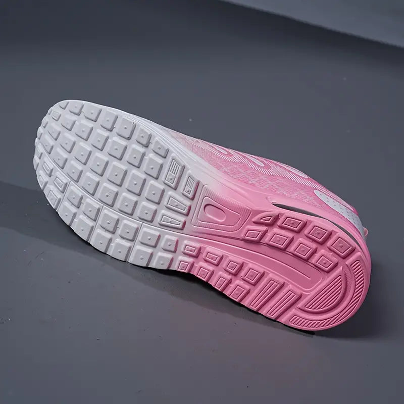 Women's Athletic Sneakers - Breathable Mesh - Cushioned Sole - Lace-Up Comfortable Fit