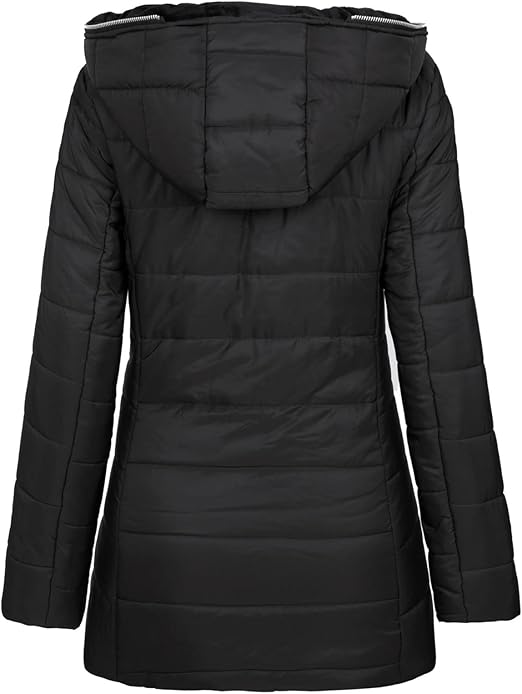 Women's hooded padded jacket with lining