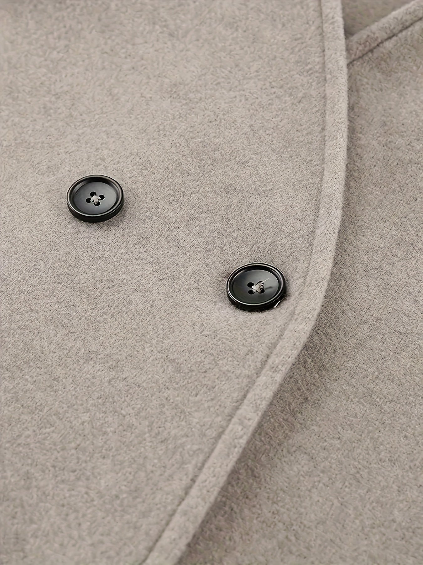 Timeless double-breasted coat with stand collar and elegant design for women