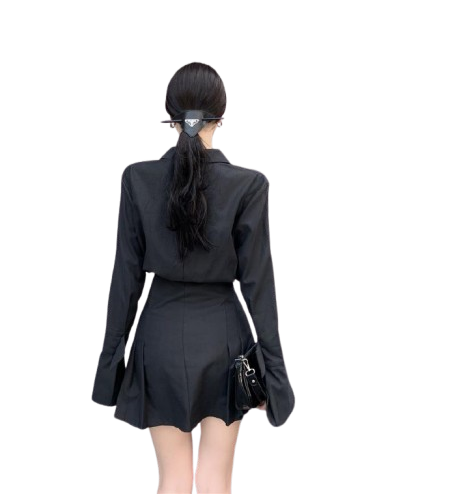 Women's Button-Down Dress - Tailored Fit - Long Sleeve - Collared A-Line Elegant Style