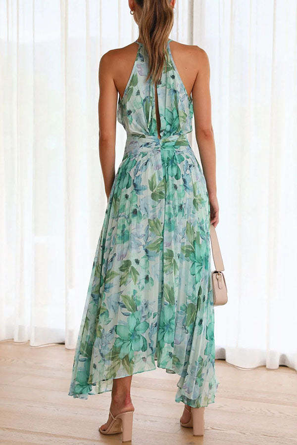 Fashion Dress with Floral Charm