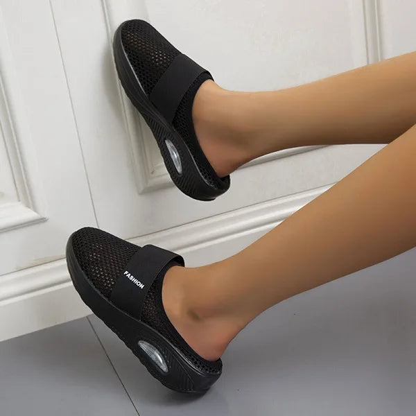 Women's Slip-On Sneakers - Breathable Mesh - Cushioned Sole - Lightweight Comfort