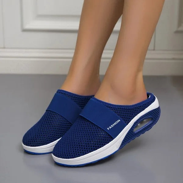 Women's Slip-On Sneakers - Breathable Mesh - Cushioned Sole - Lightweight Comfort
