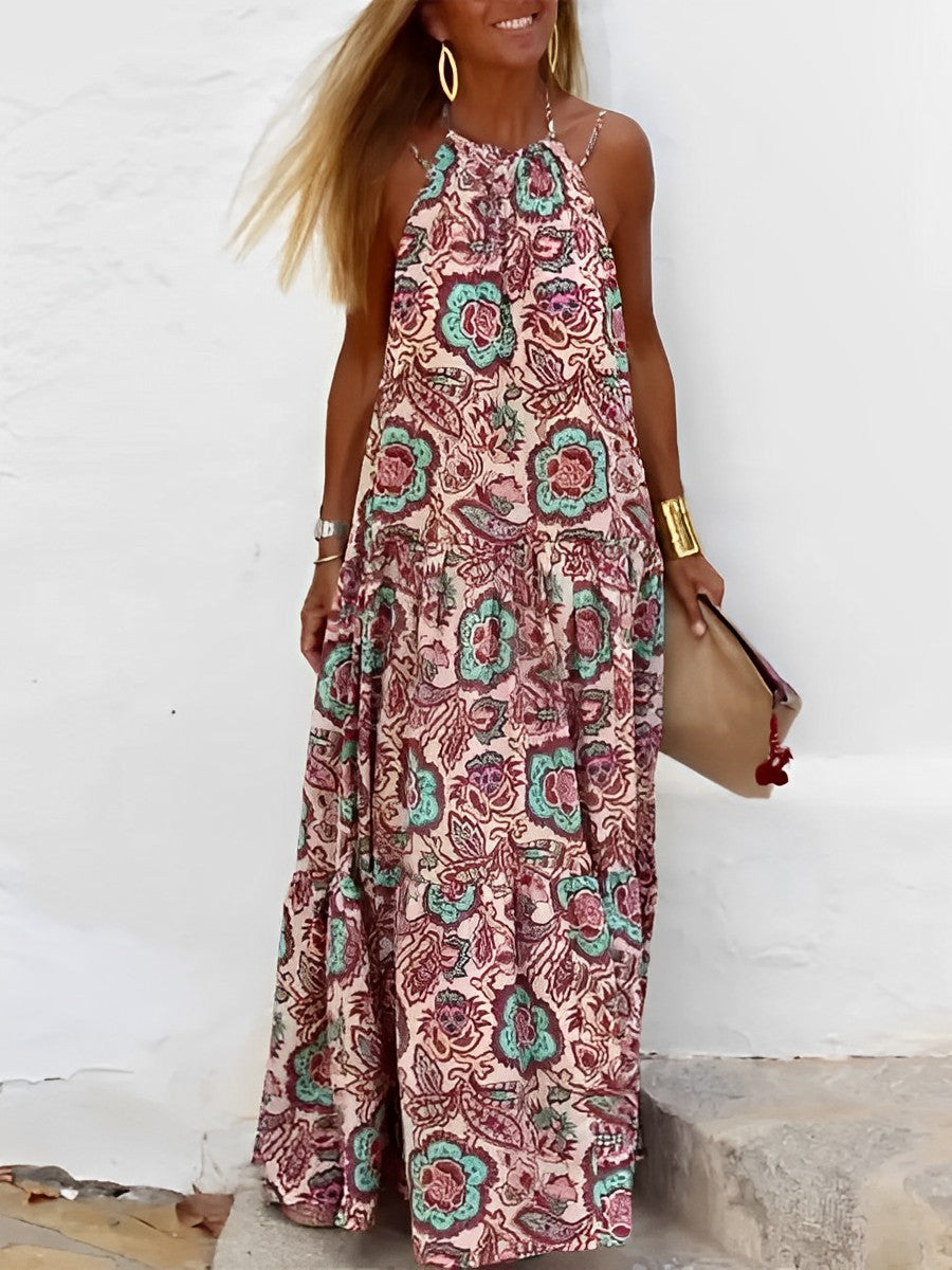 Women's Boho Maxi Dress - Elegant and Lightweight