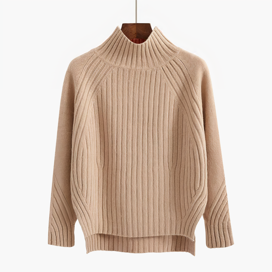 Twist Hem Solid Color Pullover Sweater