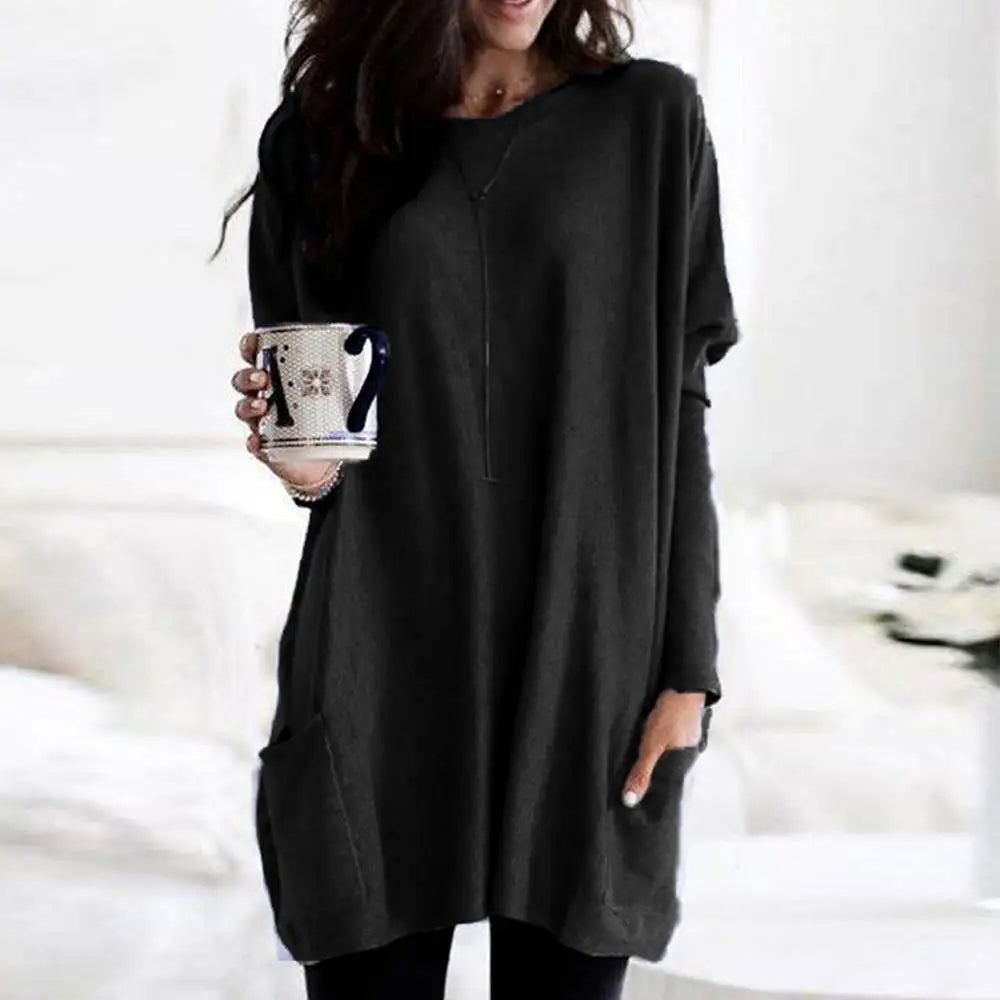 Women's long sleeve dress with pockets