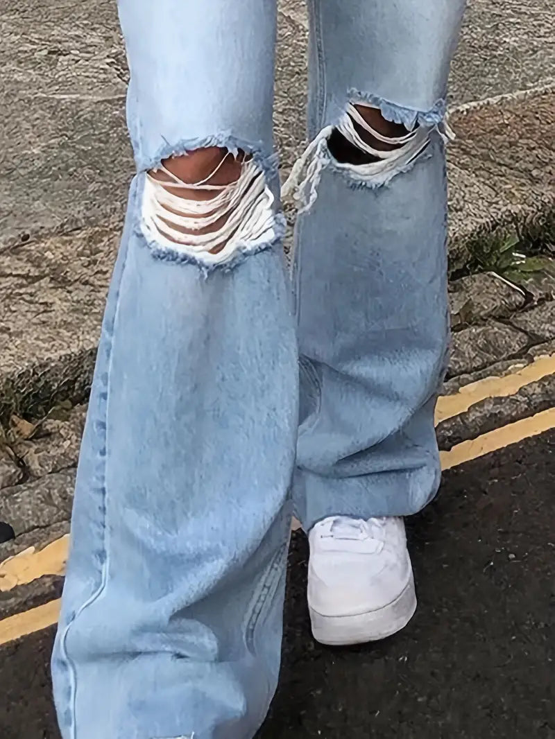Women's vintage high-waist flare jeans