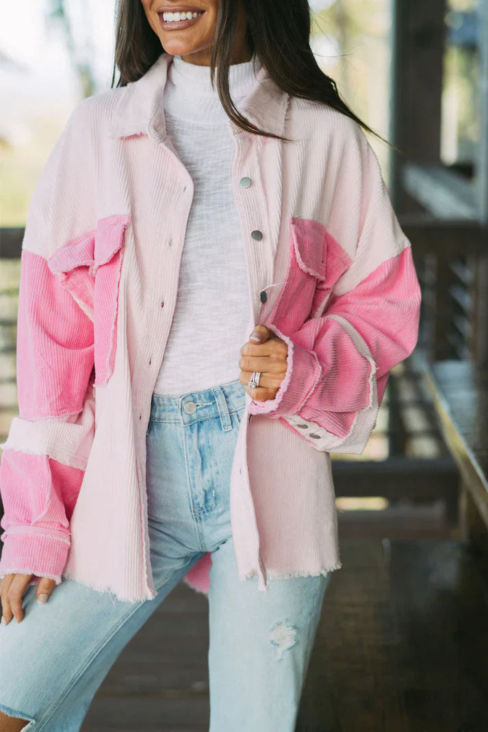 Women's casual two-tone jacket