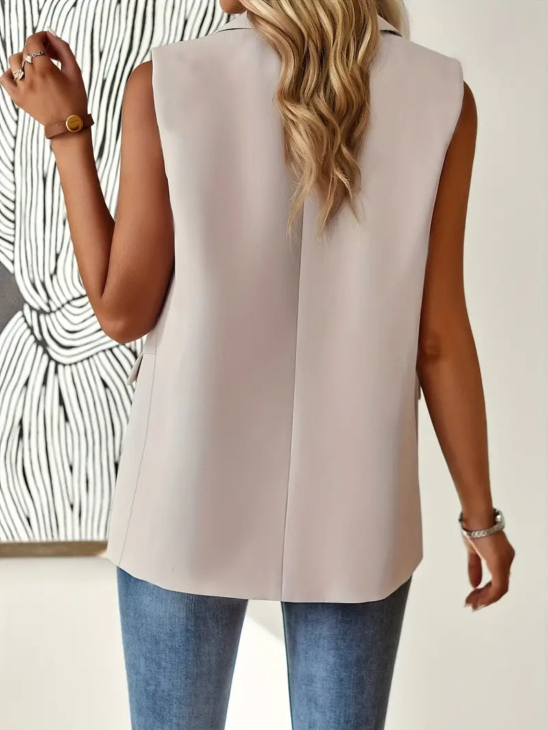 Women’s plain sleeveless blazer