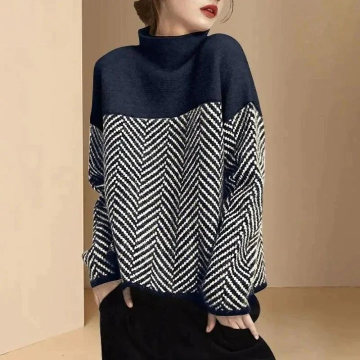 Women's cozy turtleneck sweatshirt