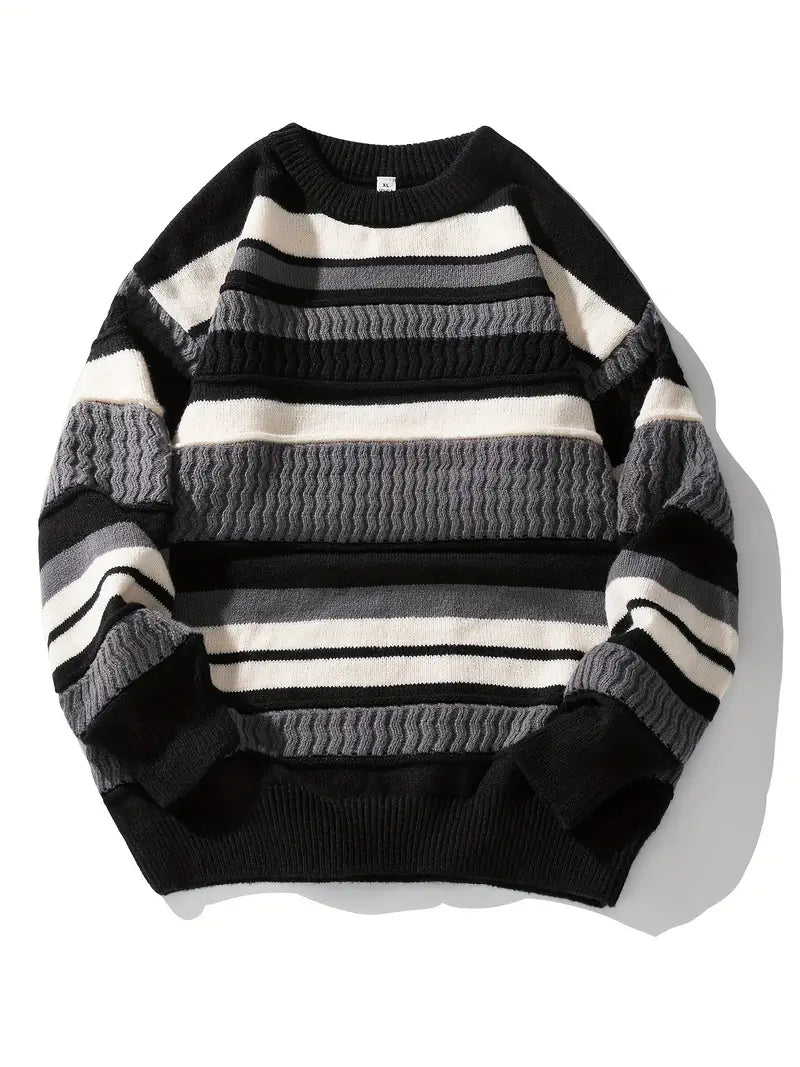 Women's striped crew neck sweater