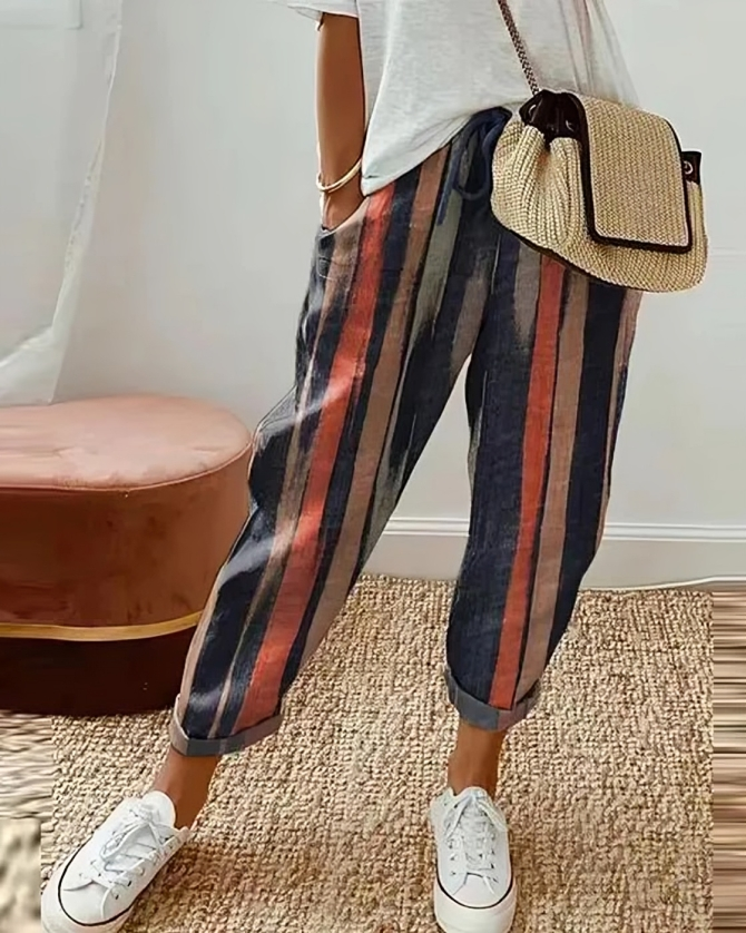 Linen Relaxed Fit Jogger Pants