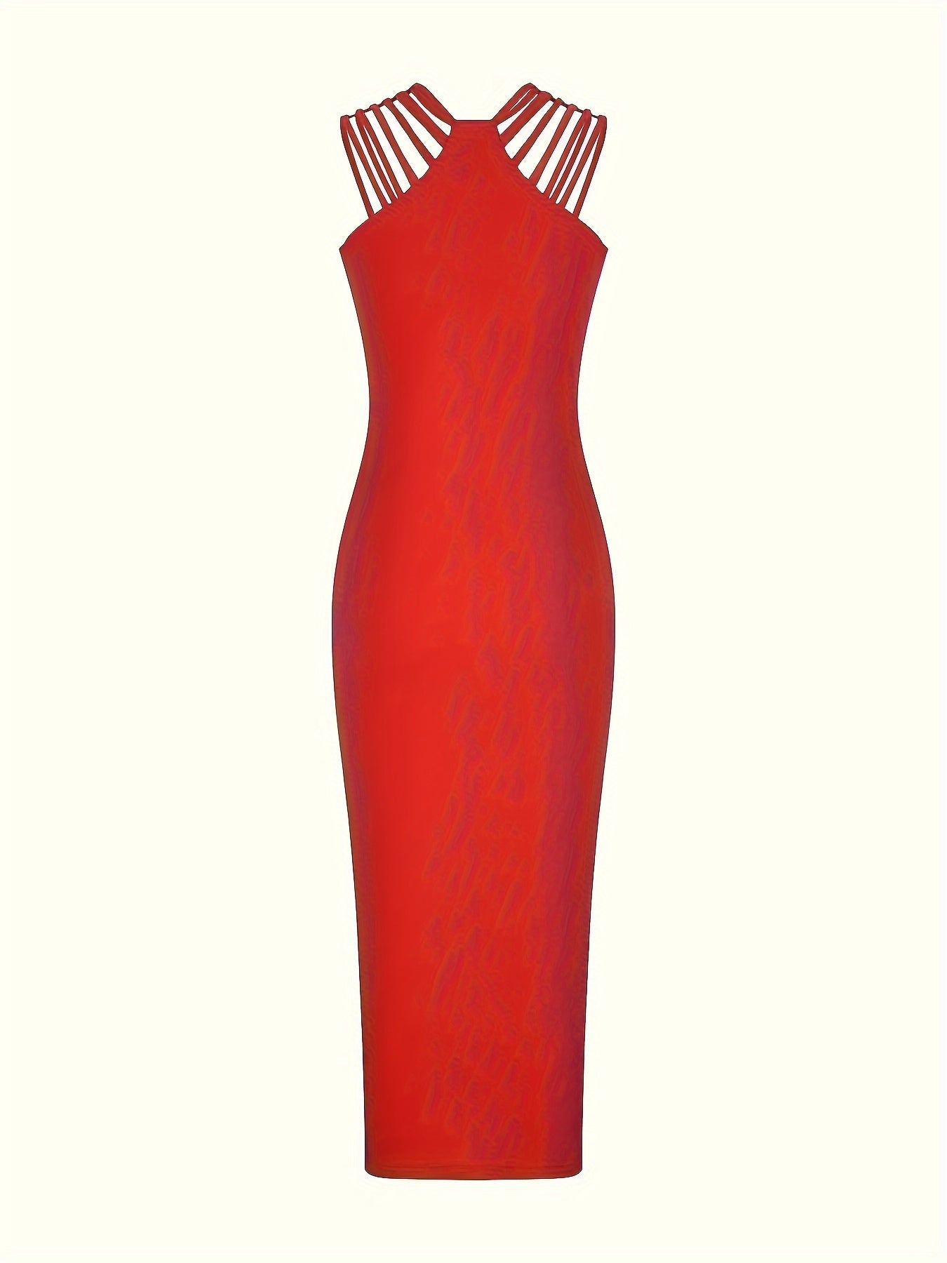 Elegant High-Slit Halter Evening Dress
