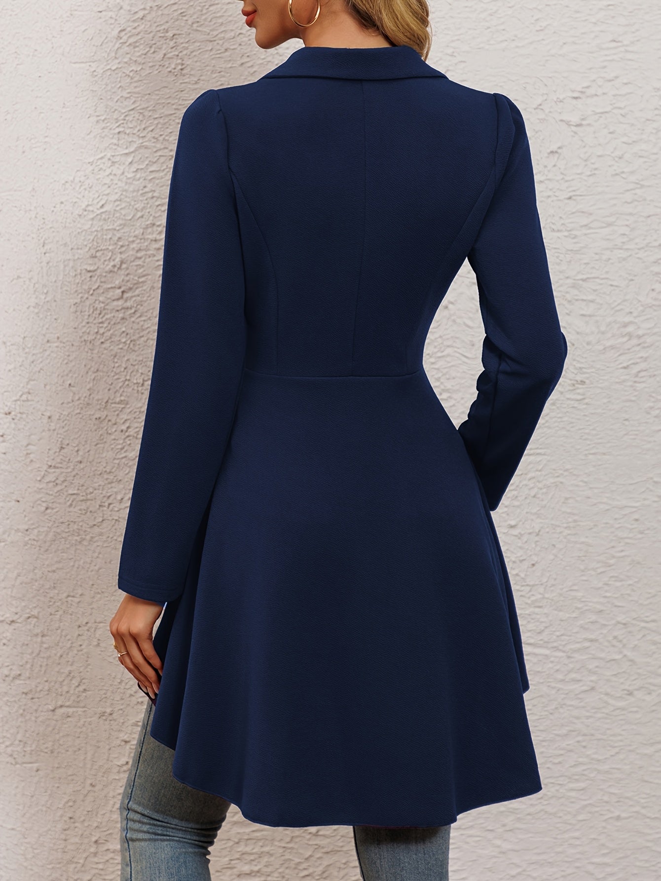 Long-sleeved single-button suit skirt jacket for women