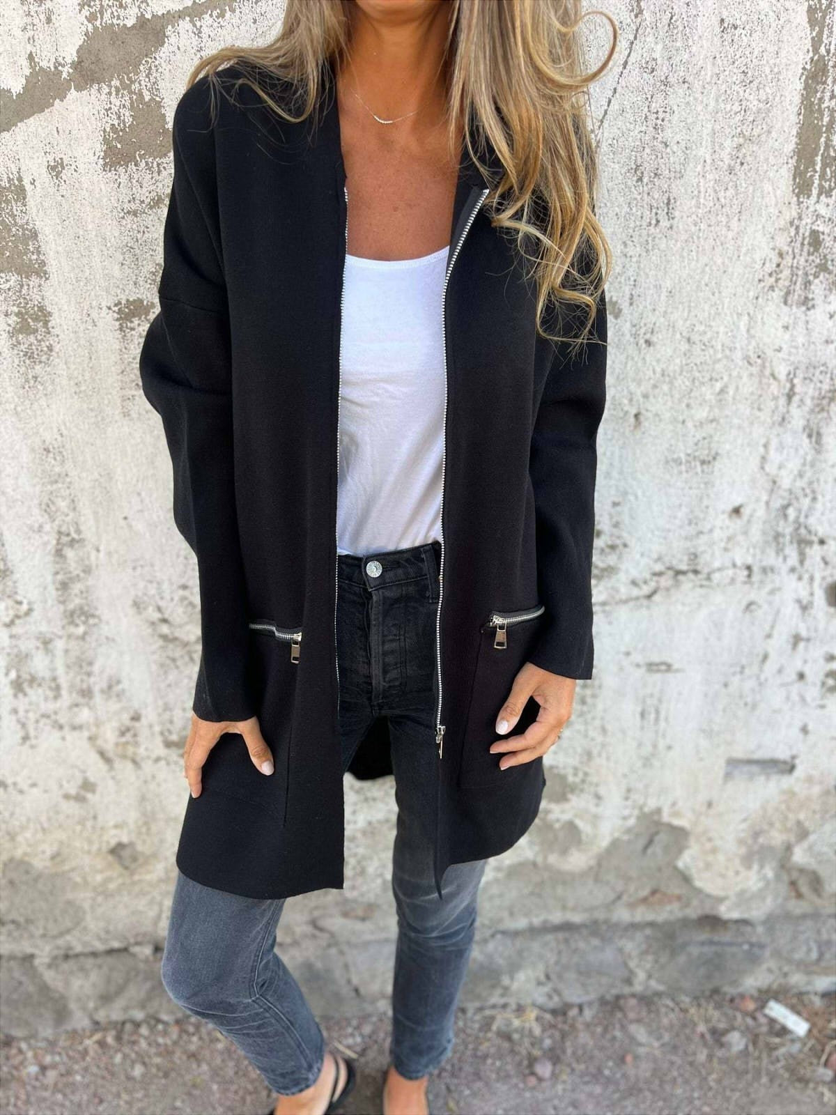 Women's Hooded Jacket – Relaxed Fit – Full Zip – Long Sleeve – Breathable Cotton Blend