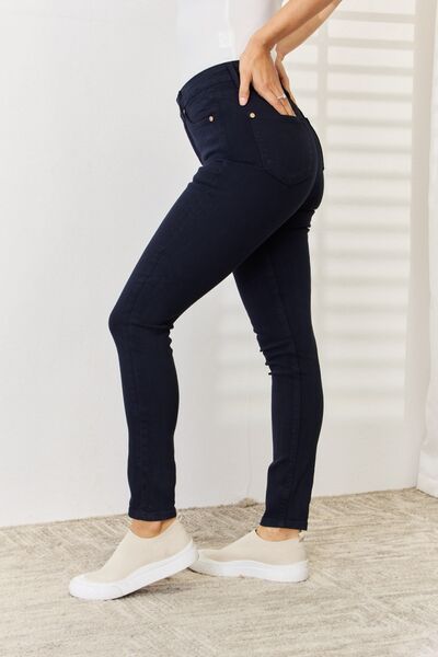 Women’s Skinny Jeans - Mid to High-Rise - Stretch Cotton - Tummy Control Fit