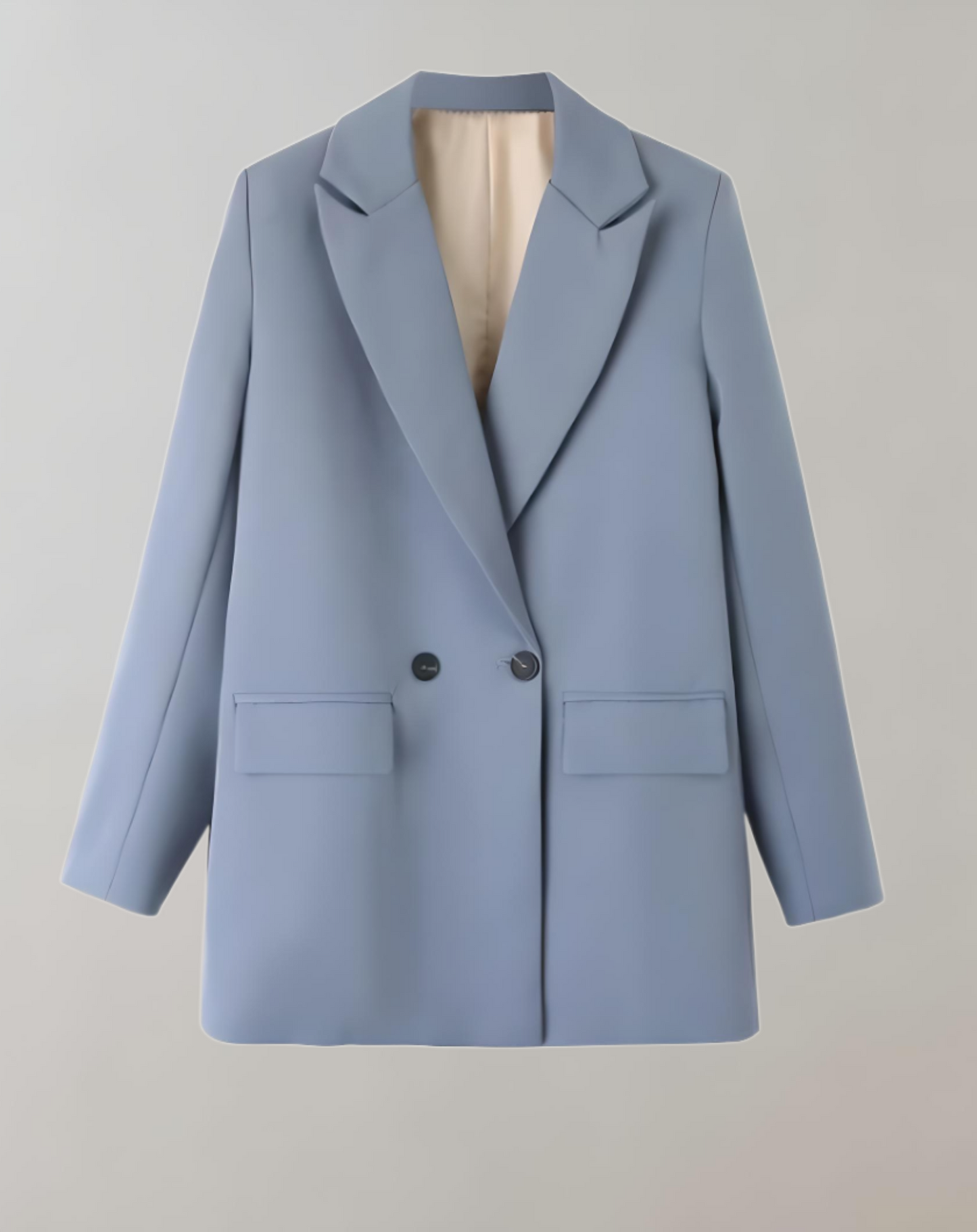 Women's casual black double-breasted suit