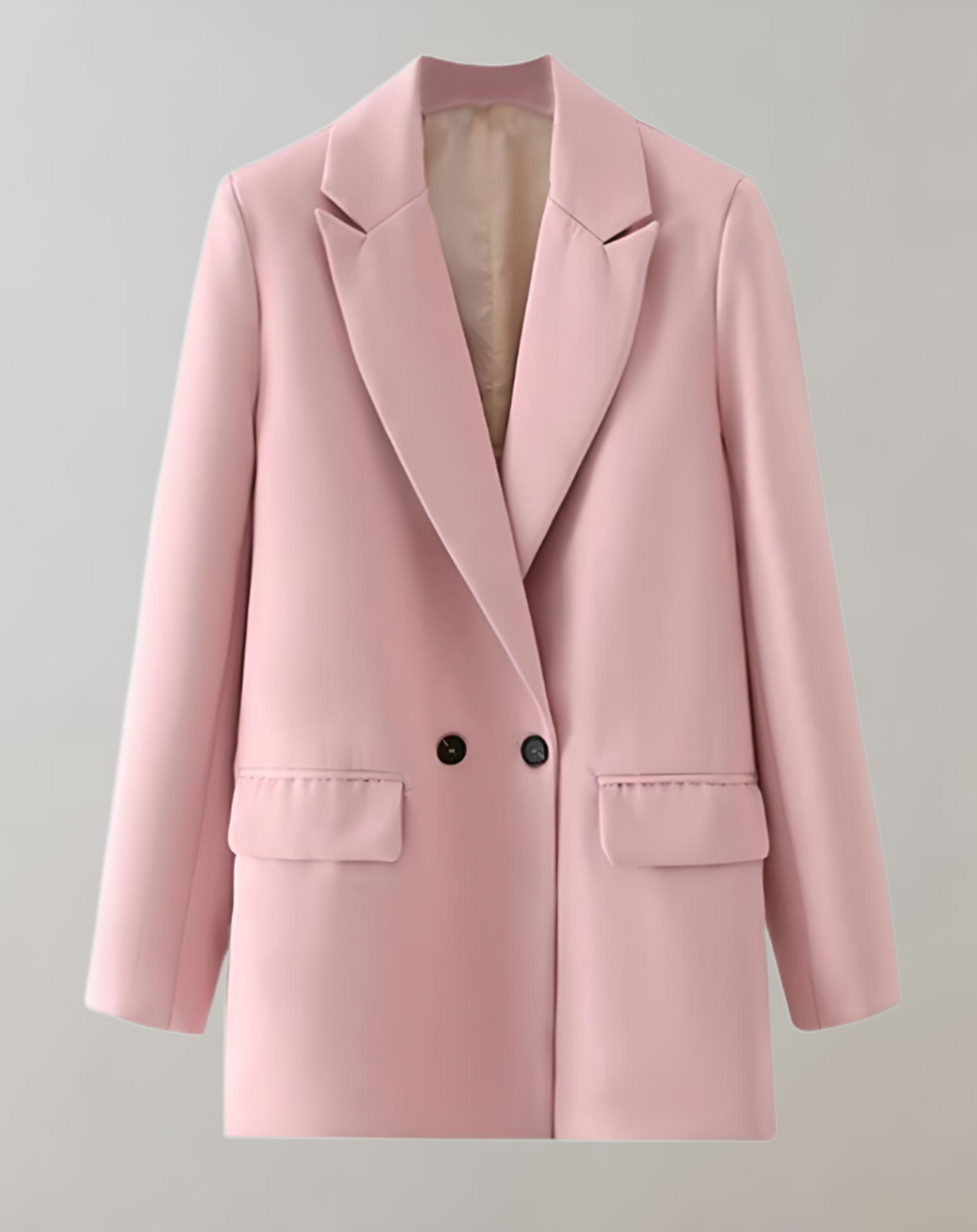 Women's casual black double-breasted suit