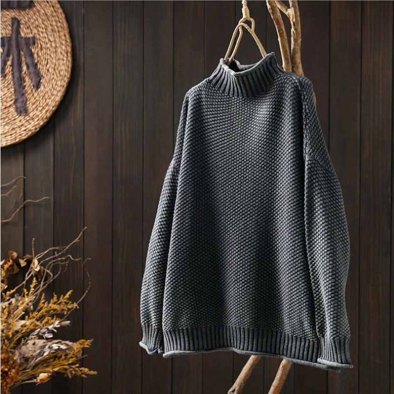 Women's knitted turtleneck sweater