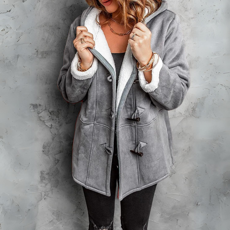 Women's comfortable soft hooded coat