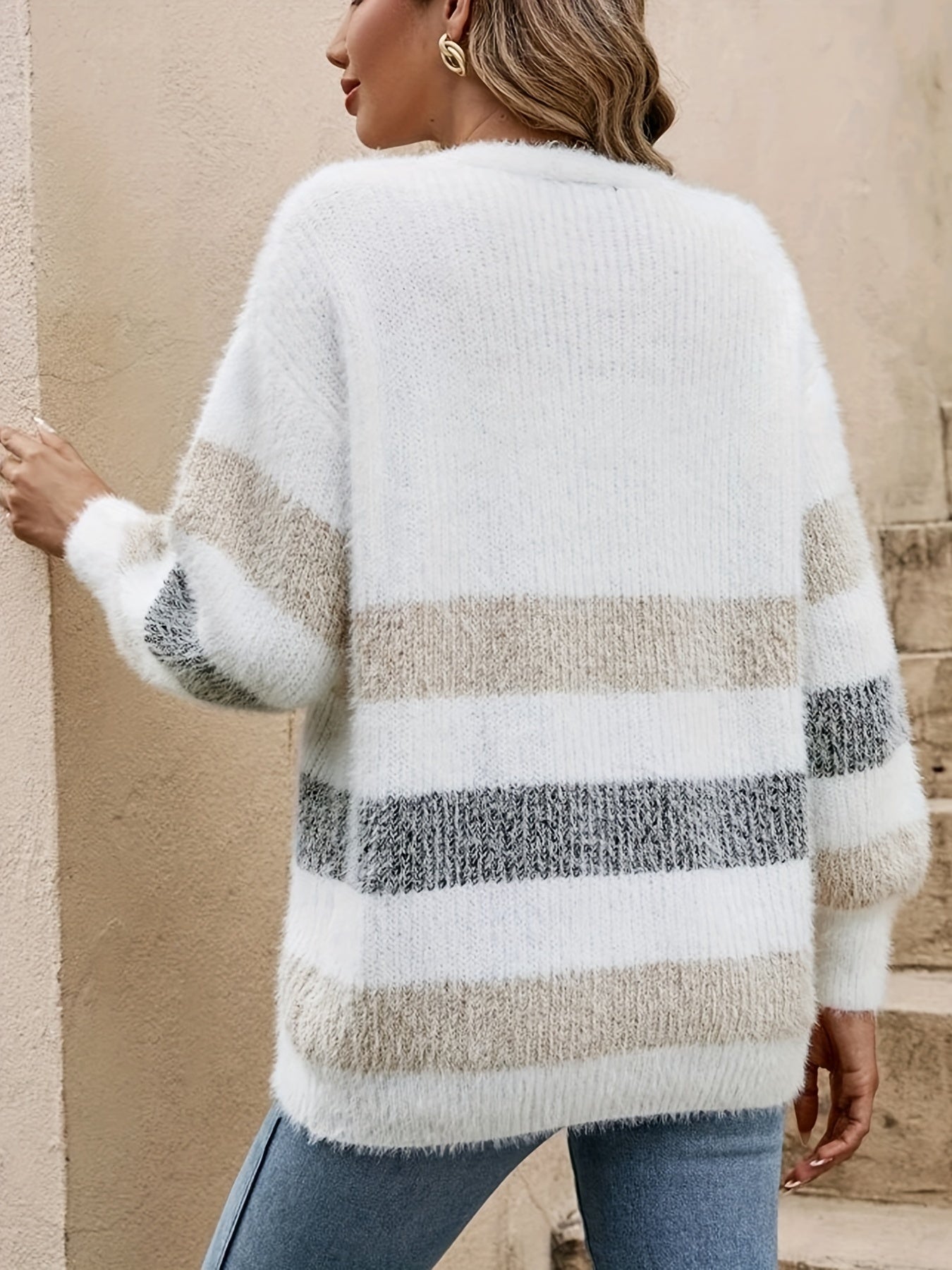 Women's striped cardigan