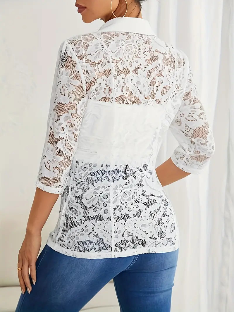 Women's blazer with lace