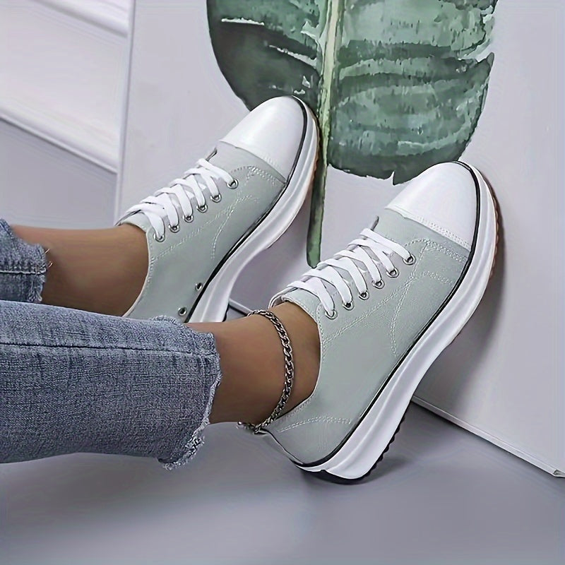 Women's High-Top Sneakers - Canvas Upper - Rubber Toe Cap - Chunky Sole Casual Wear