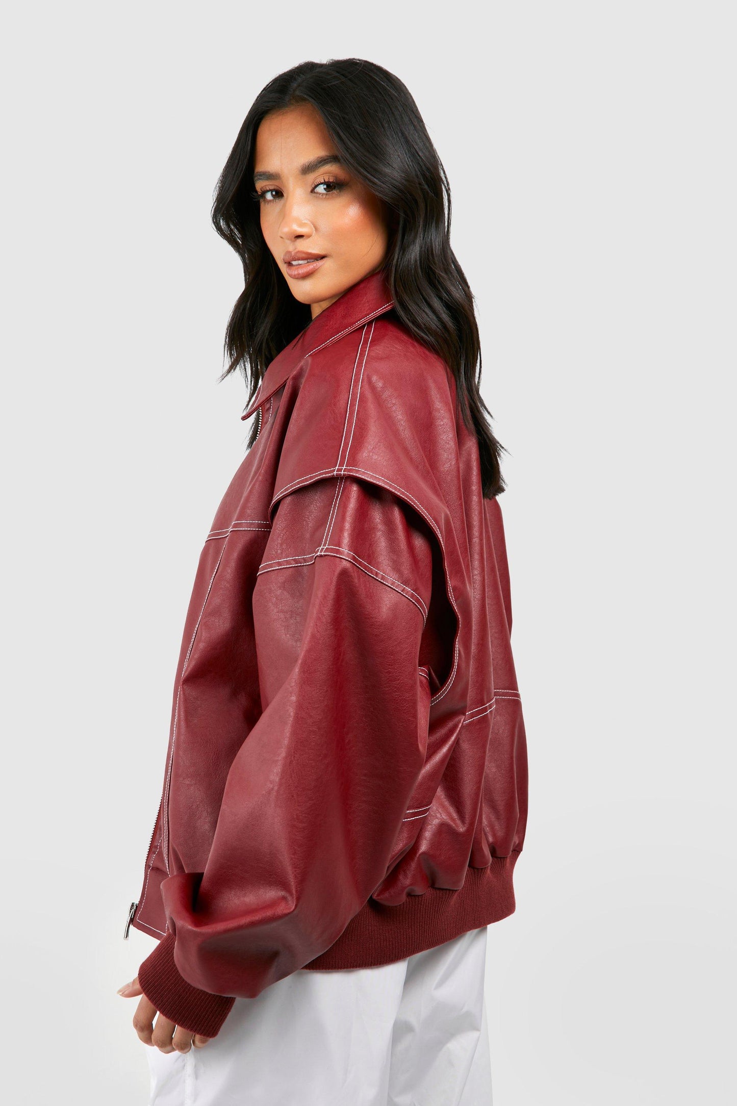 Women's Leather bomber jacket