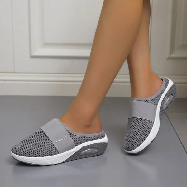 Women's Slip-On Sneakers - Breathable Mesh - Cushioned Sole - Lightweight Comfort