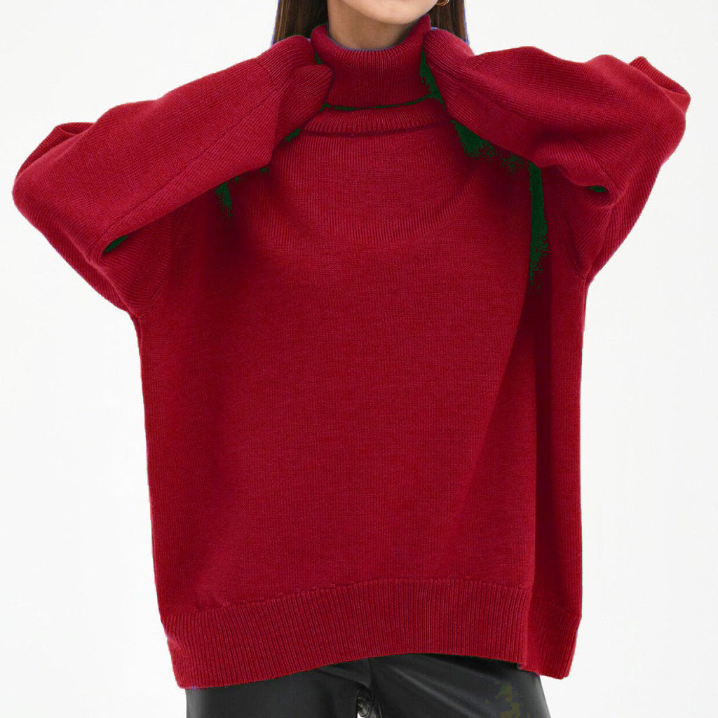 Women's japanese retro turtleneck sweater