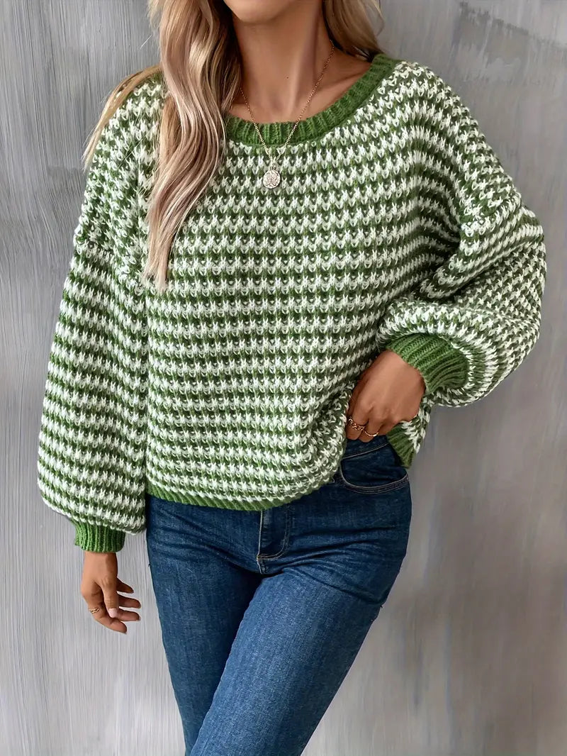 Women's striped loose sweater