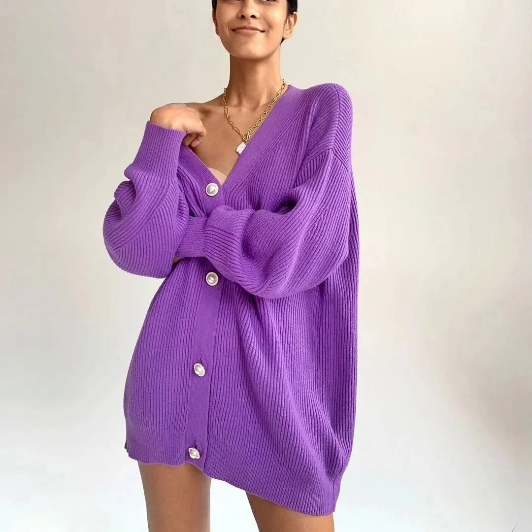 Women's classic button-up cardigan