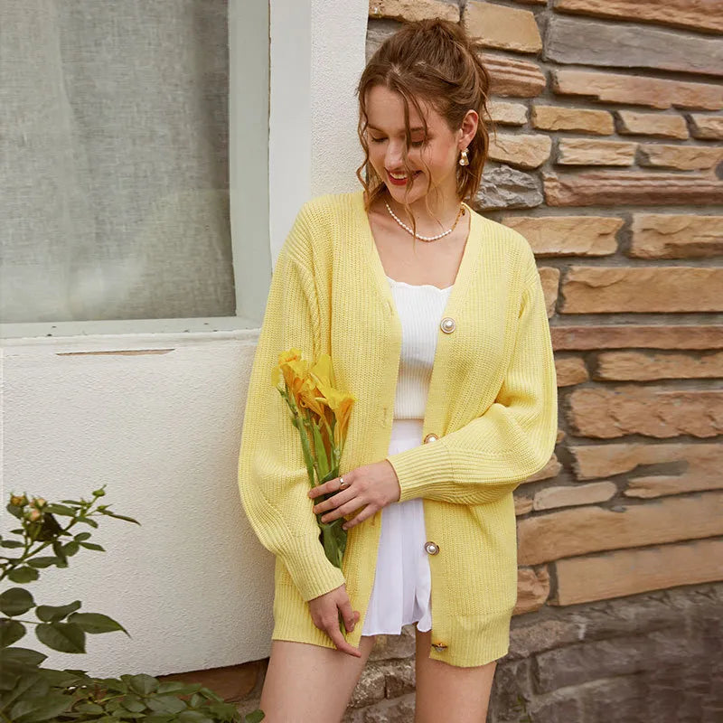 Women's classic button-up cardigan