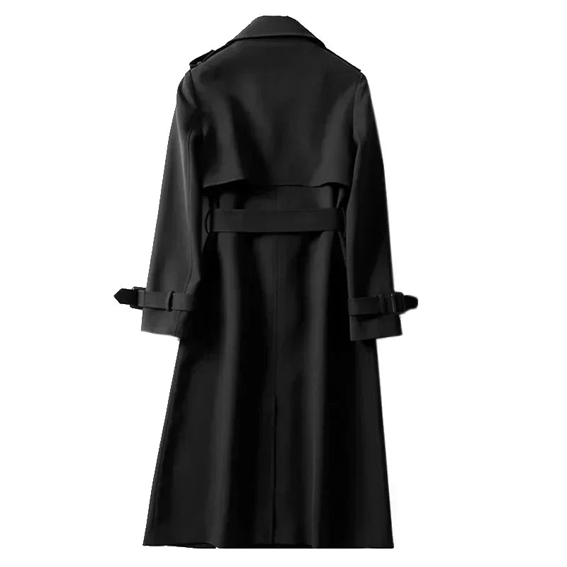 Women's windbreaker over-the-knee mid-length coat