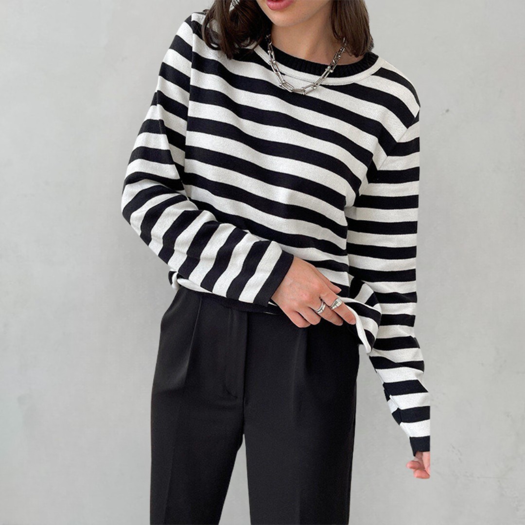 Women's elegant striped top