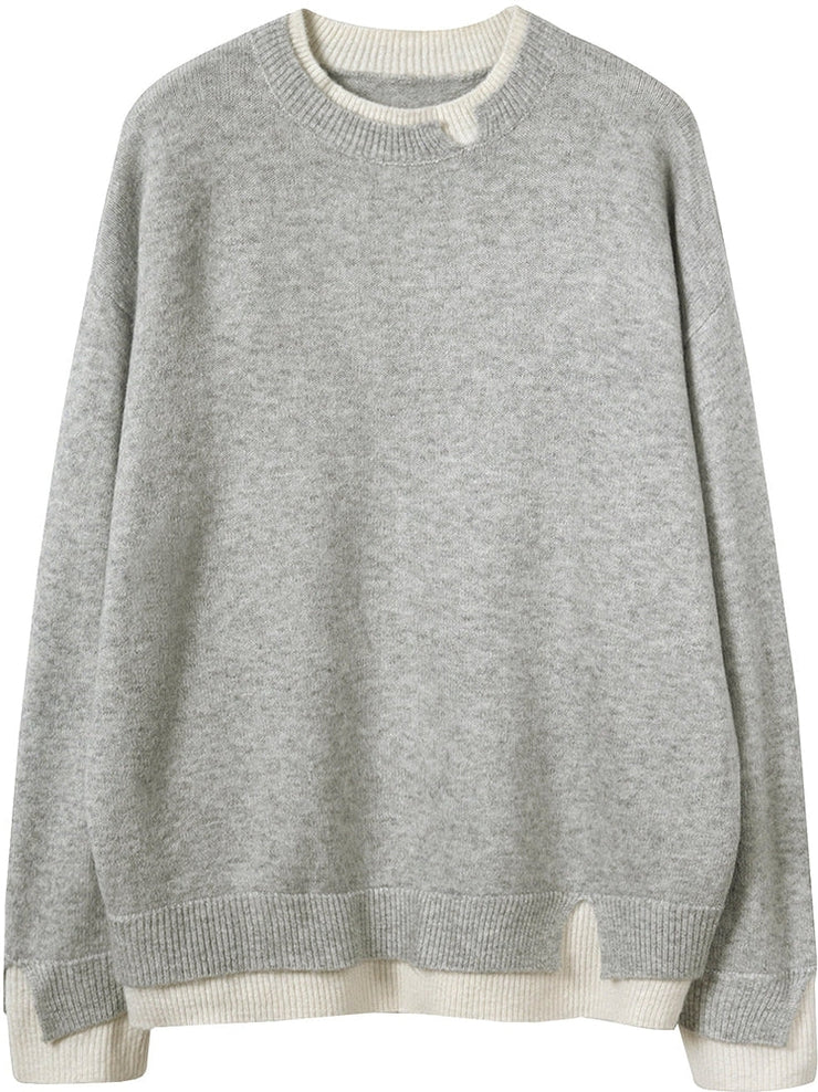 Women's oversized long sleeve sweater