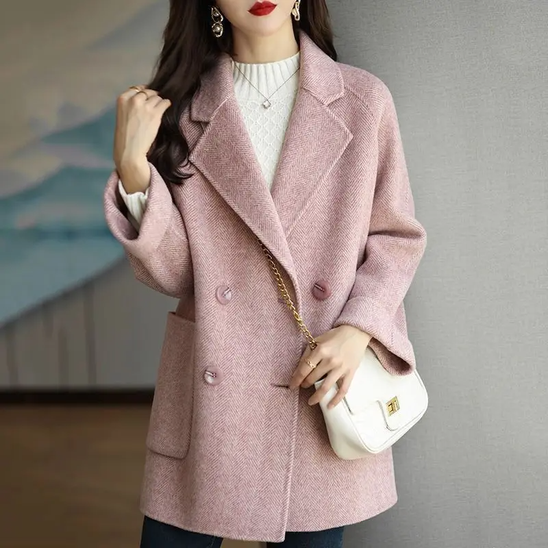 Women’s Trench Coat – Slim Fit – Wool Blend – Double Breasted – Mid Length Tailored