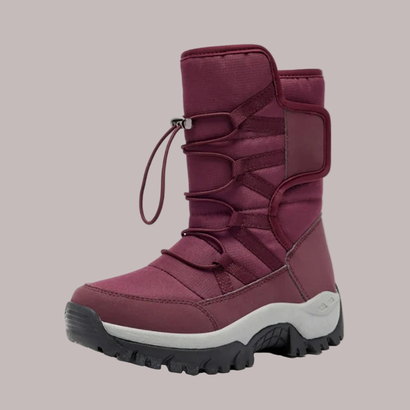 Women’s Snow Boots - High-Top - Padded Shaft - Rugged Traction Sole