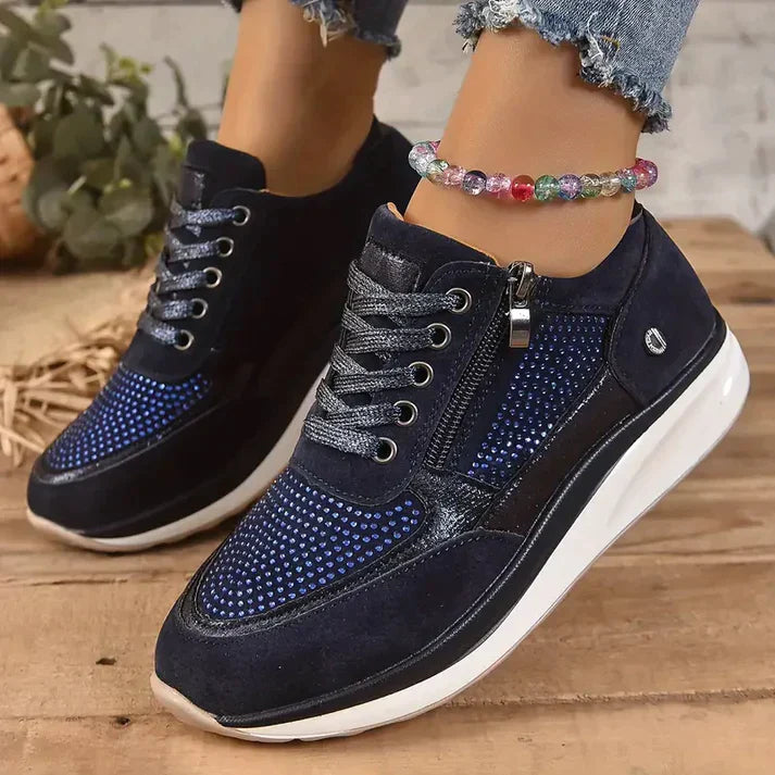 Breathable Lace-Up Comfort Sneakers