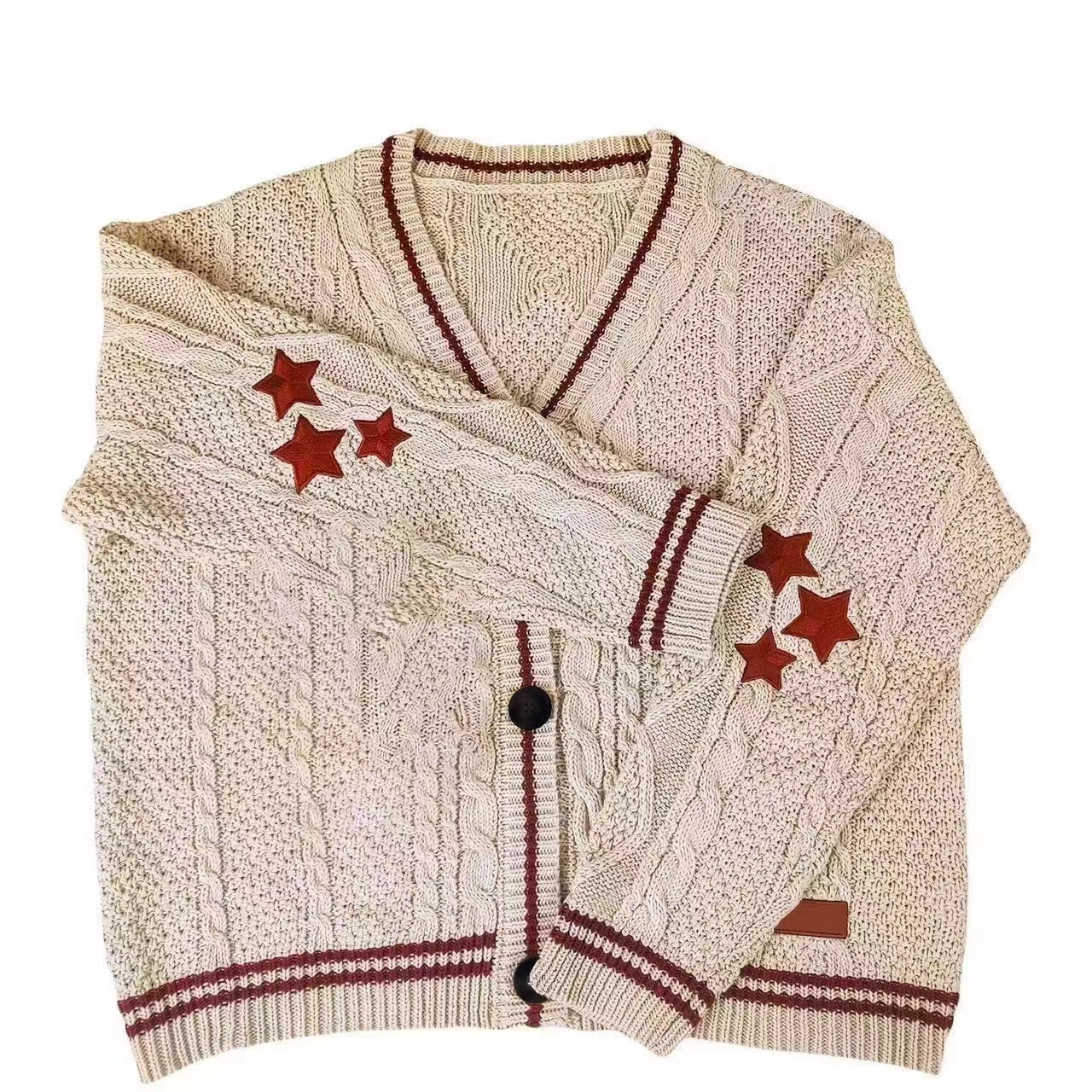 Women’s Cardigan – Wool Knit – Oversized Fit – Batwing Sleeves – V-Neck Button Front
