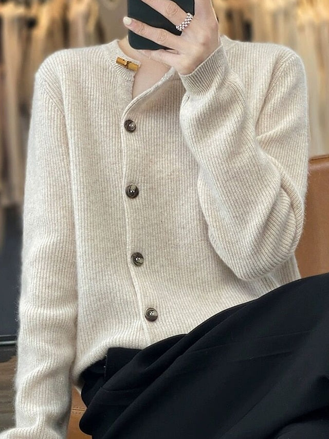 Women's cozy plain sweater
