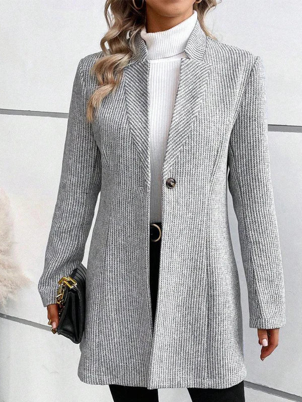 Button Closure Fashionable Blazer Jacket