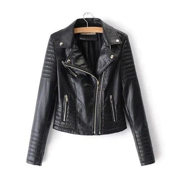 Tailored Asymmetrical Zip Biker Jacket